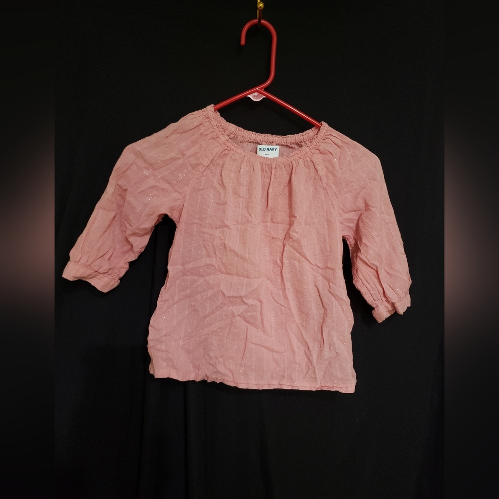 Old Navy Pink Girls Blouse Size Medium